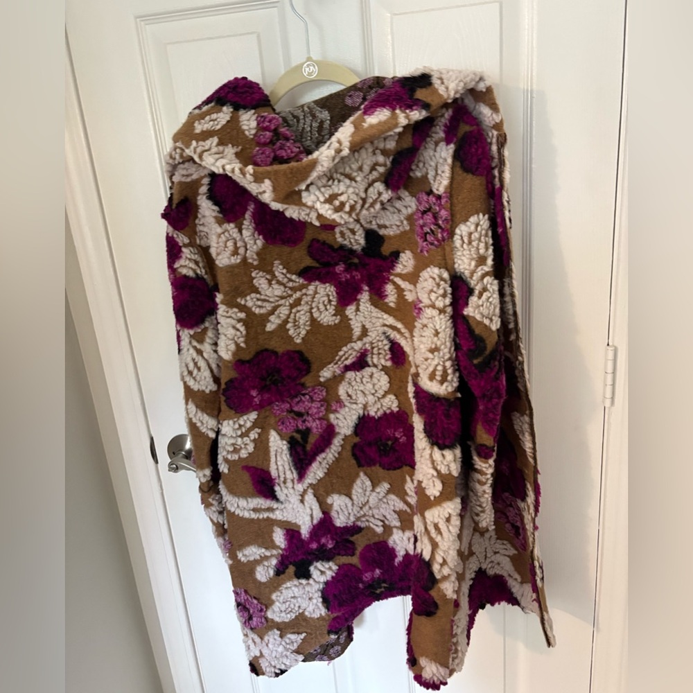 Floral Wool Blend Coat - Picture 5 of 7
